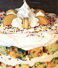 an oreo cookie cake with sprinkles on top